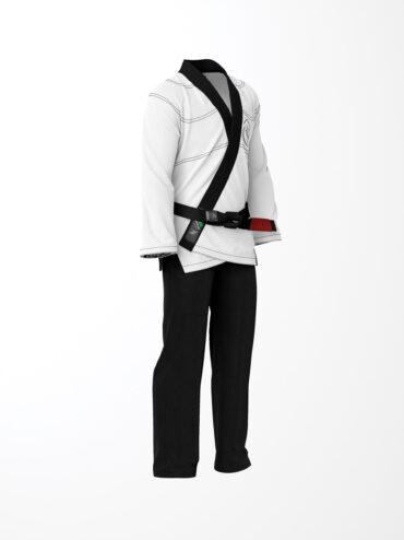 Custom Premium NameLogo White Black Brazilian Jiu Jitsu Gi (Bjj Gi)