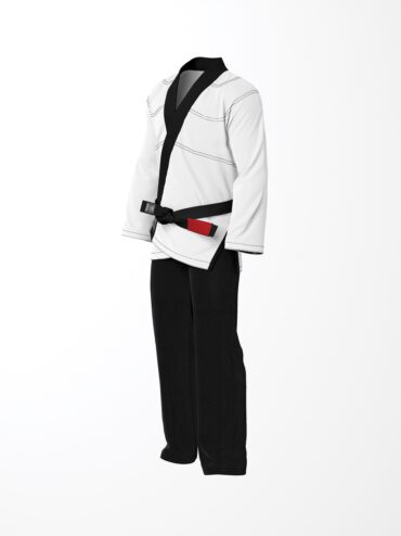 Custom Premium NameLogo White Black Brazilian Jiu Jitsu Gi (Bjj Gi)