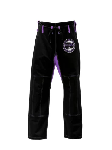 Zeprum Premium Bjj Gi Female Version Black With Pink Stitches And With All Embroidery Patches