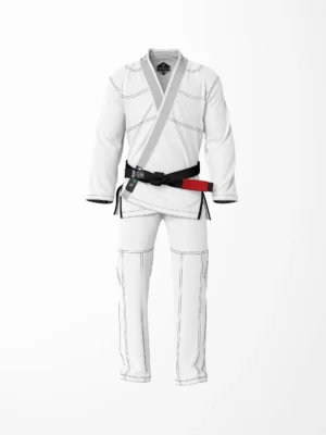 Standard White With Black Thread Brazilian Jiu Jitsu Gi (Bjj Gi)