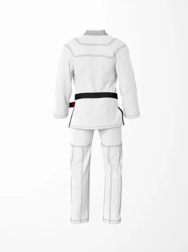 Standard White Brazilian With Black Thread Jiu Jitsu Gi (Bjj Gi)