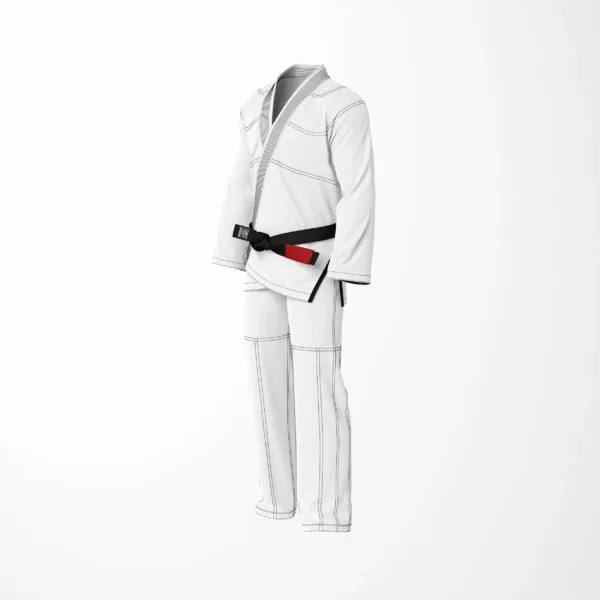 Standard White With Black Thread Brazilian Jiu Jitsu Gi (Bjj Gi)