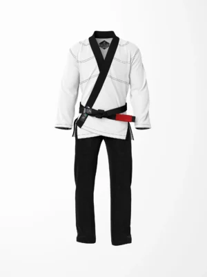 Zeprum Standard White With Black Thread Brazilian Jiu Jitsu Gi (Bjj Gi)