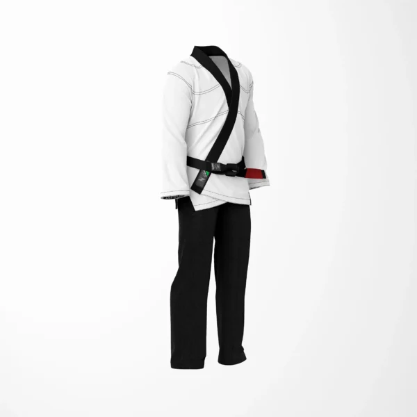 Zeprum Standard White With Black Thread Brazilian Jiu Jitsu Gi (Bjj Gi)