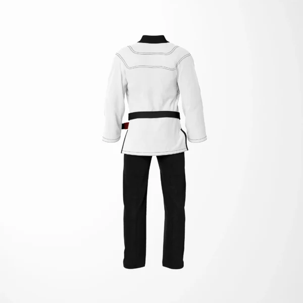 Zeprum Standard White With Black Thread Brazilian Jiu Jitsu Gi (Bjj Gi)