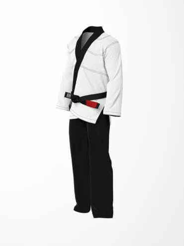 Zeprum Standard White Brazilian With Black Thread Jiu Jitsu Gi (Bjj Gi)