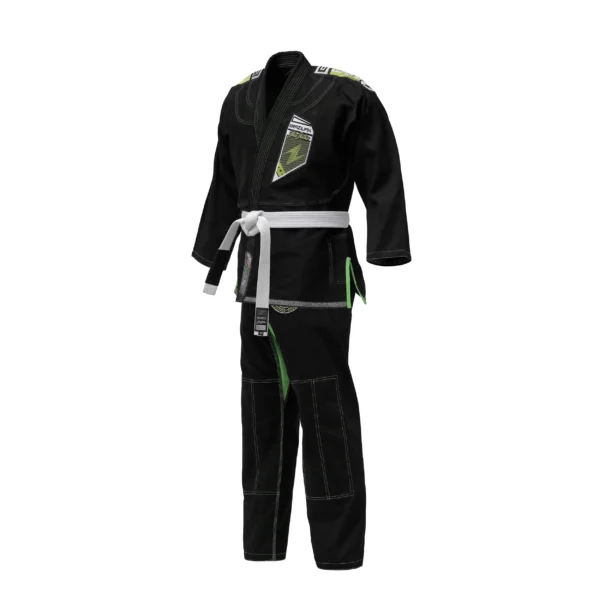 Zeprum Premium Brazilian Jiu Jitsu Gi (Bjj Gi) Black With Green