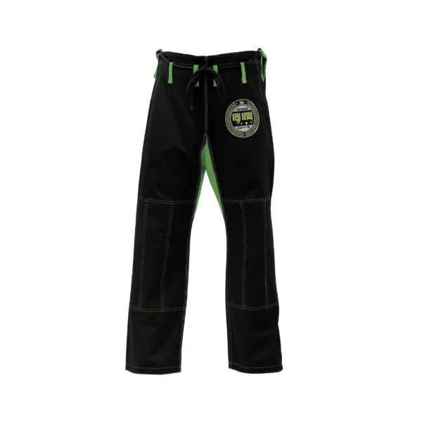 Zeprum Premium Brazilian Jiu Jitsu Gi (Bjj Gi) Black With Green