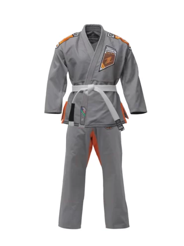 Zeprum Premium Brazilian Jiu Jitsu Gi (Bjj Gi) Grey With Orange