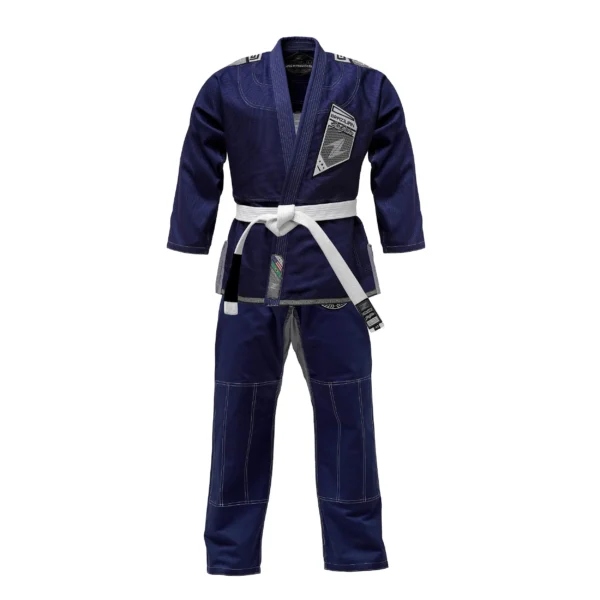 Zeprum Premium Navy With Grey Brazilian Jiu Jitsu Gi (Bjj Gi)
