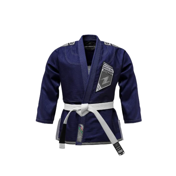 Zeprum Premium Navy With Grey Brazilian Jiu Jitsu Gi (Bjj Gi)