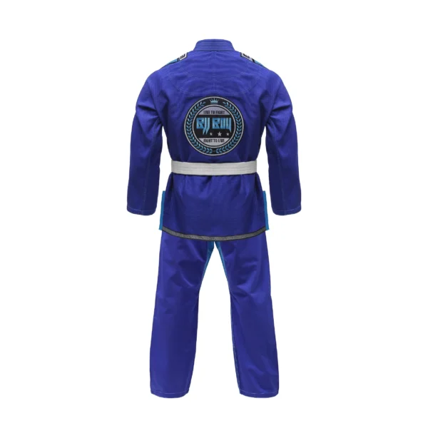 Zeprum Premium Blue With Grey Brazilian Jiu Jitsu Gi (Bjj Gi)