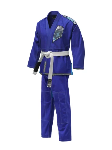 Zeprum Premium Blue With Grey Brazilian Jiu Jitsu Gi (Bjj Gi)