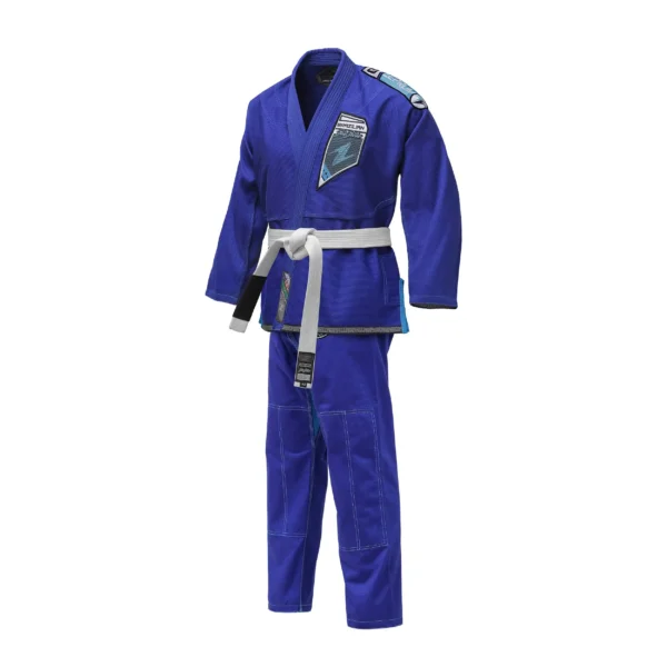 Zeprum Premium Blue With Grey Brazilian Jiu Jitsu Gi (Bjj Gi)