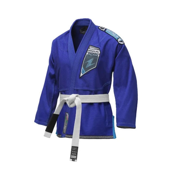 Zeprum Premium Blue With Grey Brazilian Jiu Jitsu Gi (Bjj Gi)