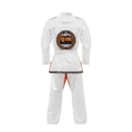 Zeprum Premium White With Orange Brazilian Jiu Jitsu Gi (Bjj Gi)