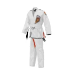 Zeprum Premium White With Orange Brazilian Jiu Jitsu Gi (Bjj Gi)